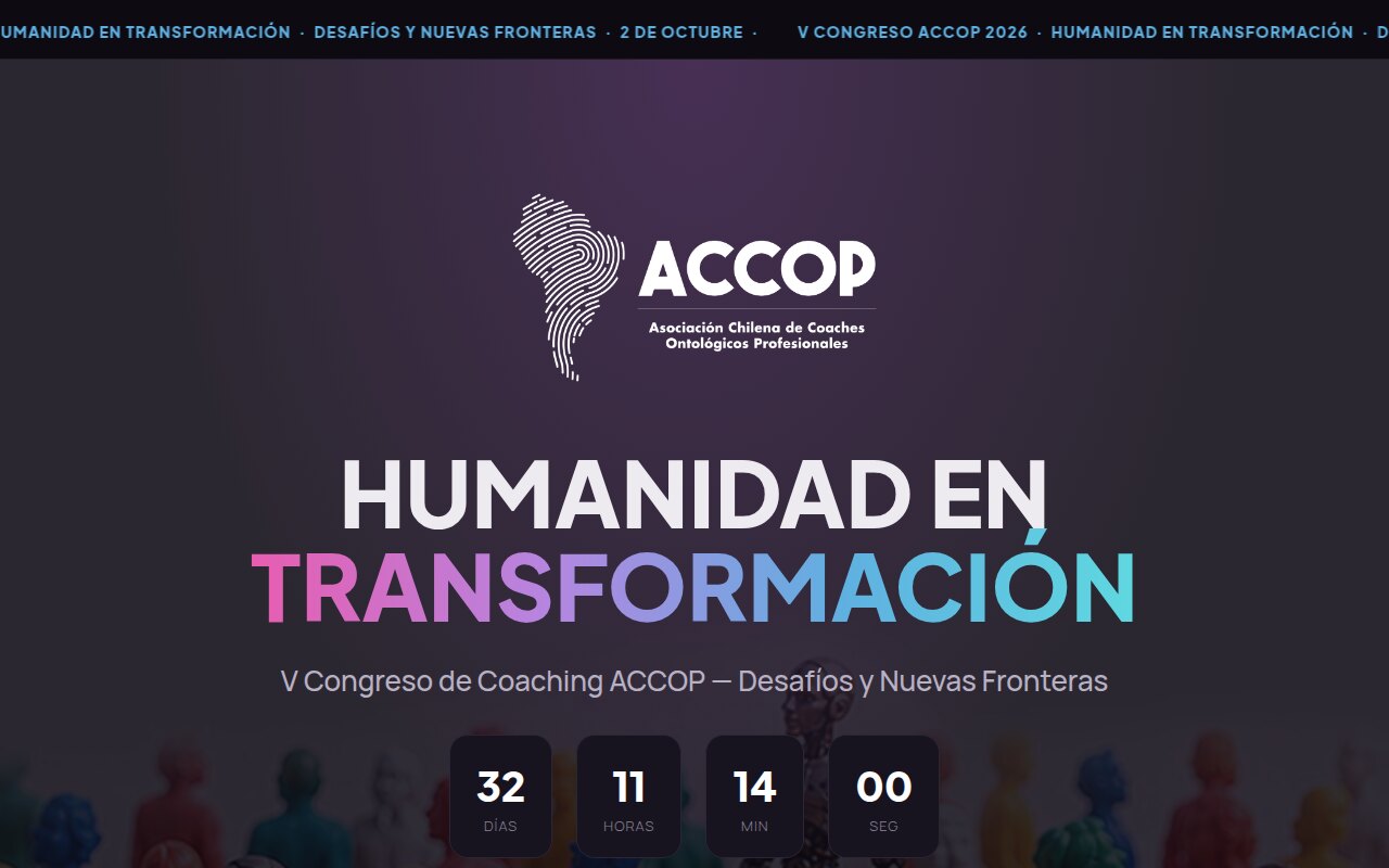 Portada del sitio del V Congreso ACCOP 2026