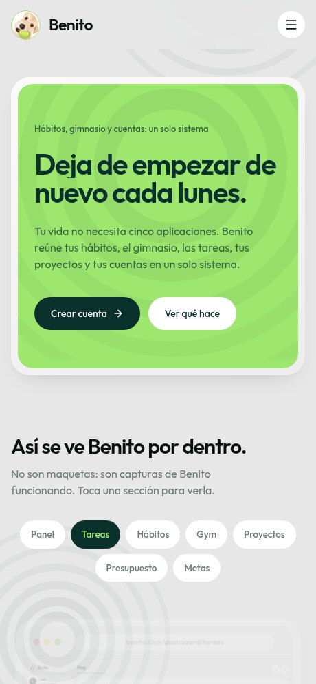 Benito visto en el celular