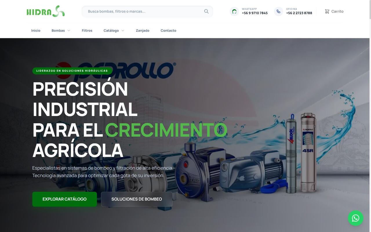 Portada de la tienda Hidra